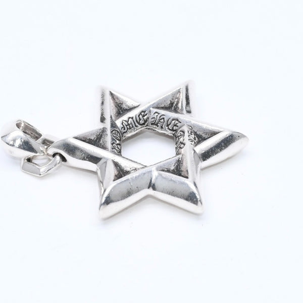 CHROME HEARTS クロムハーツ PENDANT STAR OF DAVID LG ラージ スターオブダビデ ペンダント 重量約33.71g シルバー925 美品 中古 4a007127