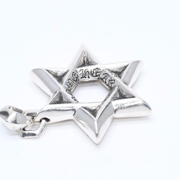 CHROME HEARTS クロムハーツ PENDANT STAR OF DAVID LG ラージ スターオブダビデ ペンダント 重量約33.71g シルバー925 美品 中古 4a007127