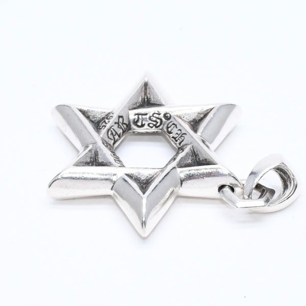 CHROME HEARTS クロムハーツ PENDANT STAR OF DAVID LG ラージ スターオブダビデ ペンダント 重量約33.71g シルバー925 美品 中古 4a007127