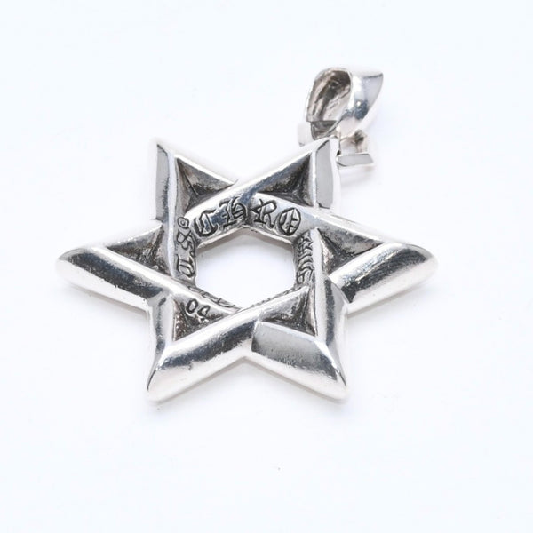 CHROME HEARTS クロムハーツ PENDANT STAR OF DAVID LG ラージ スターオブダビデ ペンダント 重量約33.71g シルバー925 美品 中古 4a007127