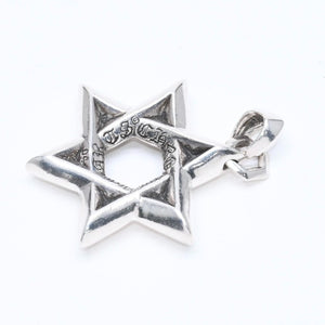 CHROME HEARTS クロムハーツ PENDANT STAR OF DAVID LG ラージ スターオブダビデ ペンダント 重量約33.71g シルバー925 美品 中古 4a007127