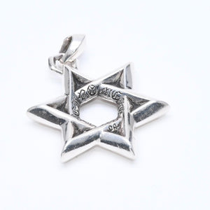 CHROME HEARTS クロムハーツ PENDANT STAR OF DAVID LG ラージ スターオブダビデ ペンダント 重量約33.71g シルバー925 美品 中古 4a007127