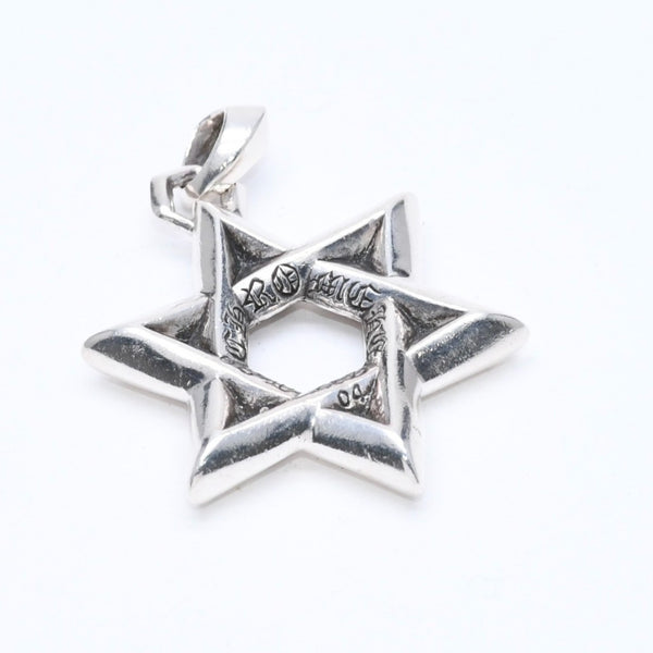CHROME HEARTS クロムハーツ PENDANT STAR OF DAVID LG ラージ スターオブダビデ ペンダント 重量約33.71g シルバー925 美品 中古 4a007127