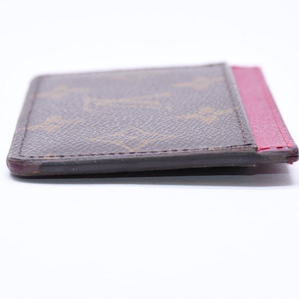 LOUIS VUITTON ルイヴィトン ポルトカルト サーンプル カードケース M60703 モノグラム ブラウン ワインレッド 美品 中古 4a007121