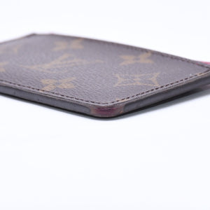 LOUIS VUITTON ルイヴィトン ポルトカルト サーンプル カードケース M60703 モノグラム ブラウン ワインレッド 美品 中古 4a007121