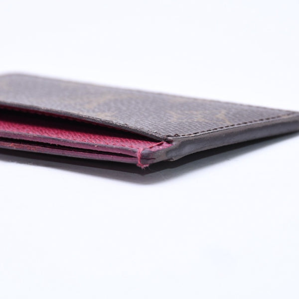 LOUIS VUITTON ルイヴィトン ポルトカルト サーンプル カードケース M60703 モノグラム ブラウン ワインレッド 美品 中古 4a007121