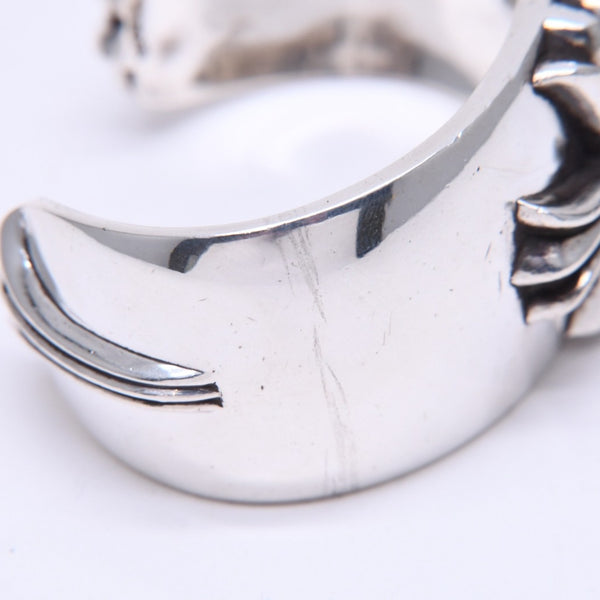 極美品 CHROME HEARTS クロムハーツ BANGLE WIDE CUFF CH PLUS CHプラス ワイドカフ バングル 重量約138.98g シルバー925 中古 4a007130