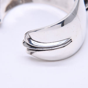 極美品 CHROME HEARTS クロムハーツ BANGLE WIDE CUFF CH PLUS CHプラス ワイドカフ バングル 重量約138.98g シルバー925 中古 4a007130
