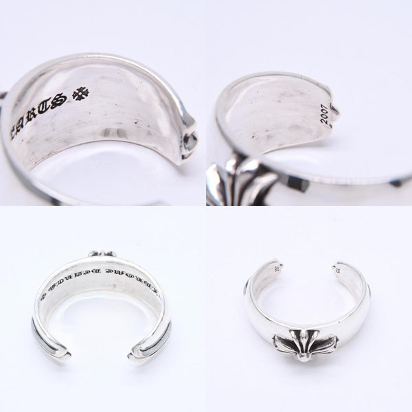 極美品 CHROME HEARTS クロムハーツ BANGLE WIDE CUFF CH PLUS CHプラス ワイドカフ バングル 重量約138.98g シルバー925 中古 4a007130