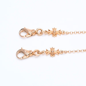 新品同様 CHROME HEARTS クロムハーツ 22K MASK ROLL-CHAIN 2 CLIP 22K マスク ロールチェーン 2クリップ マスクホルダー 重量22.37g 中古 4b012146