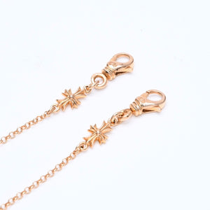 新品同様 CHROME HEARTS クロムハーツ 22K MASK ROLL-CHAIN 2 CLIP 22K マスク ロールチェーン 2クリップ マスクホルダー 重量22.37g 中古 4b012146