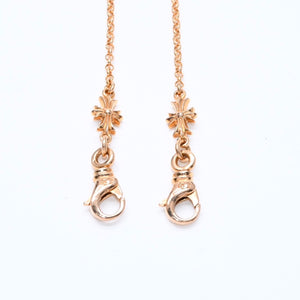 新品同様 CHROME HEARTS クロムハーツ 22K MASK ROLL-CHAIN 2 CLIP 22K マスク ロールチェーン 2クリップ マスクホルダー 重量22.37g 中古 4b012146