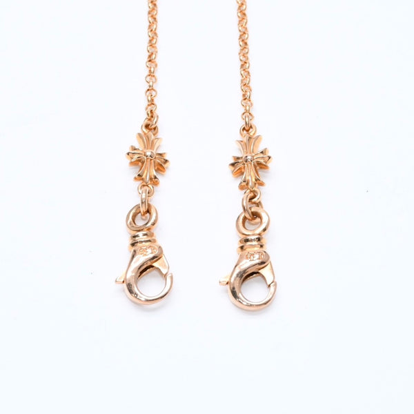 新品同様 CHROME HEARTS クロムハーツ 22K MASK ROLL-CHAIN 2 CLIP 22K マスク ロールチェーン 2クリップ マスクホルダー 重量22.37g 中古 4b012146