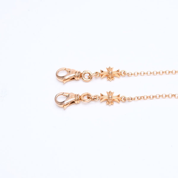 新品同様 CHROME HEARTS クロムハーツ 22K MASK ROLL-CHAIN 2 CLIP 22K マスク ロールチェーン 2クリップ マスクホルダー 重量22.37g 中古 4b012146