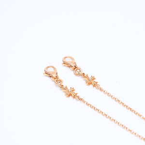 新品同様 CHROME HEARTS クロムハーツ 22K MASK ROLL-CHAIN 2 CLIP 22K マスク ロールチェーン 2クリップ マスクホルダー 重量22.37g 中古 4b012146