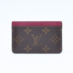 LOUIS VUITTON ルイヴィトン ポルトカルト サーンプル カードケース M60703 モノグラム ブラウン ワインレッド 美品 中古 4a007121