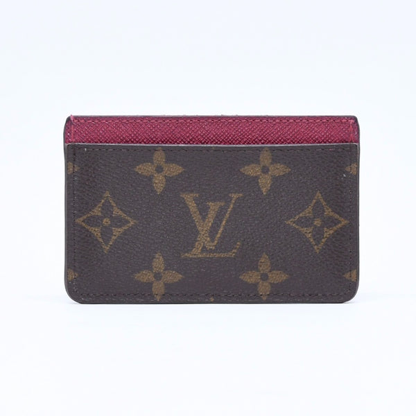 LOUIS VUITTON ルイヴィトン ポルトカルト サーンプル カードケース M60703 モノグラム ブラウン ワインレッド 美品 中古 4a007121