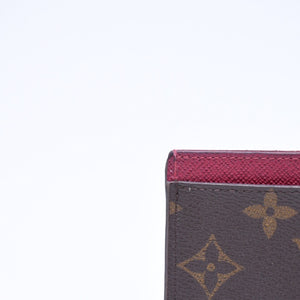 LOUIS VUITTON ルイヴィトン ポルトカルト サーンプル カードケース M60703 モノグラム ブラウン ワインレッド 美品 中古 4a007121