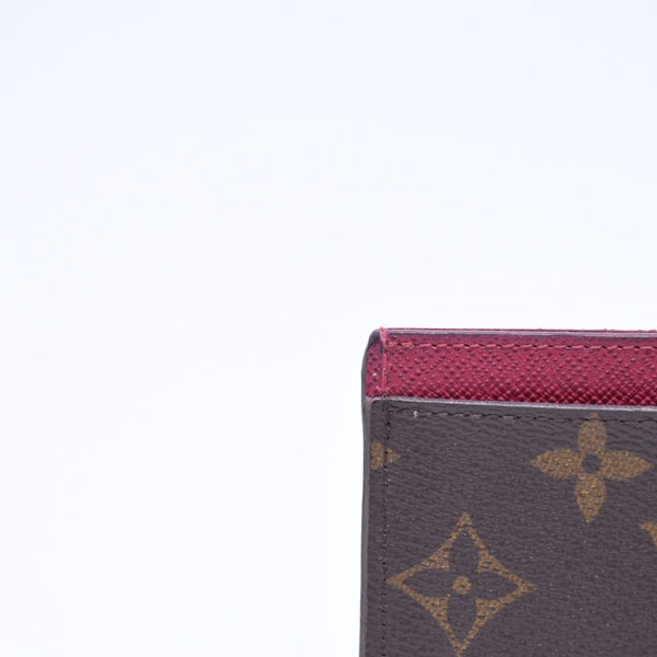 LOUIS VUITTON ルイヴィトン ポルトカルト サーンプル カードケース M60703 モノグラム ブラウン ワインレッド 美品 中古 4a007121