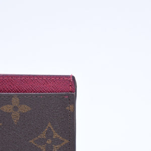 LOUIS VUITTON ルイヴィトン ポルトカルト サーンプル カードケース M60703 モノグラム ブラウン ワインレッド 美品 中古 4a007121