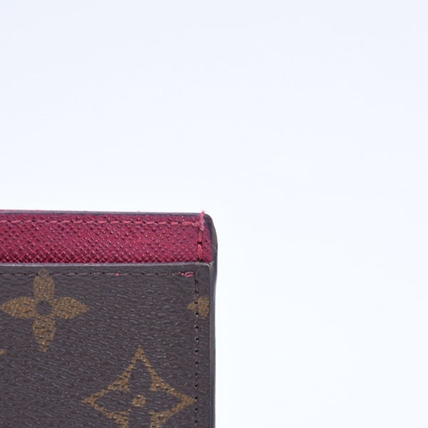 LOUIS VUITTON ルイヴィトン ポルトカルト サーンプル カードケース M60703 モノグラム ブラウン ワインレッド 美品 中古 4a007121