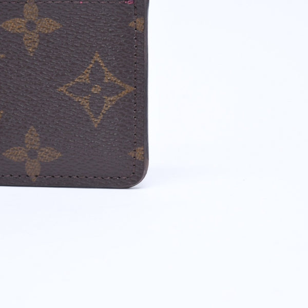 LOUIS VUITTON ルイヴィトン ポルトカルト サーンプル カードケース M60703 モノグラム ブラウン ワインレッド 美品 中古 4a007121