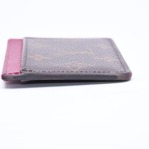 LOUIS VUITTON ルイヴィトン ポルトカルト サーンプル カードケース M60703 モノグラム ブラウン ワインレッド 美品 中古 4a007121