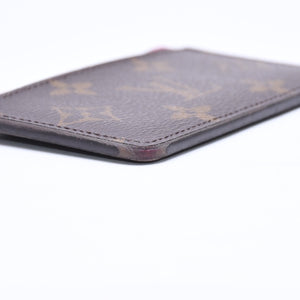 LOUIS VUITTON ルイヴィトン ポルトカルト サーンプル カードケース M60703 モノグラム ブラウン ワインレッド 美品 中古 4a007121