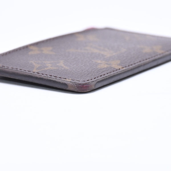LOUIS VUITTON ルイヴィトン ポルトカルト サーンプル カードケース M60703 モノグラム ブラウン ワインレッド 美品 中古 4a007121