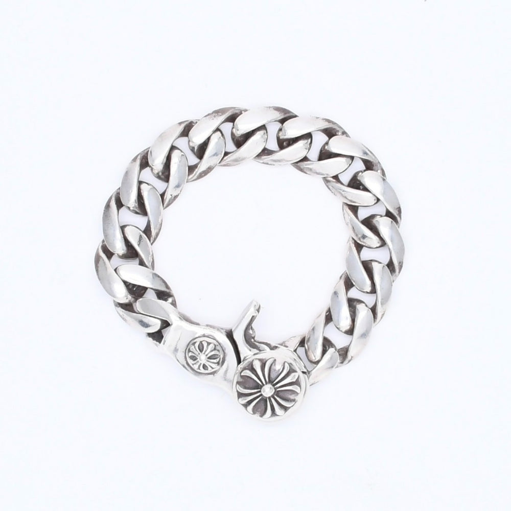 極美品 CHROME HEARTS クロムハーツ CLSC CHN LNK 13LINK クラシックチェーンリンク クリップ ブレスレット 13リンク 重量約120.49g 中古 4a007124