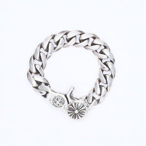 極美品 CHROME HEARTS クロムハーツ CLSC CHN LNK 13LINK クラシックチェーンリンク クリップ ブレスレット 13リンク 重量約120.49g 中古 4a007124
