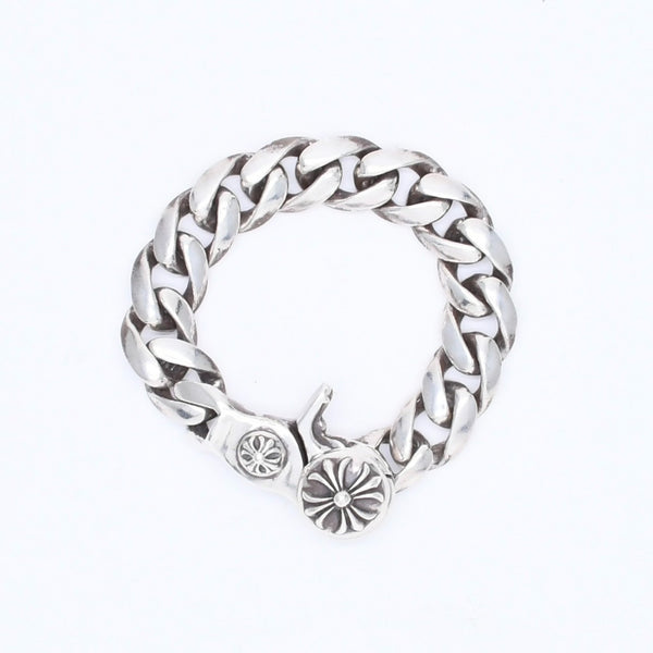 極美品 CHROME HEARTS クロムハーツ CLSC CHN LNK 13LINK クラシックチェーンリンク クリップ ブレスレット 13リンク 重量約120.49g 中古 4a007124