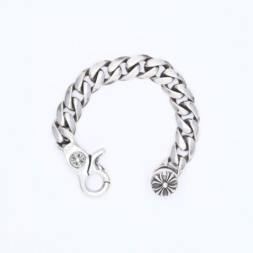 極美品 CHROME HEARTS クロムハーツ CLSC CHN LNK 13LINK クラシックチェーンリンク クリップ ブレスレット 13リンク 重量約120.49g 中古 4a007124