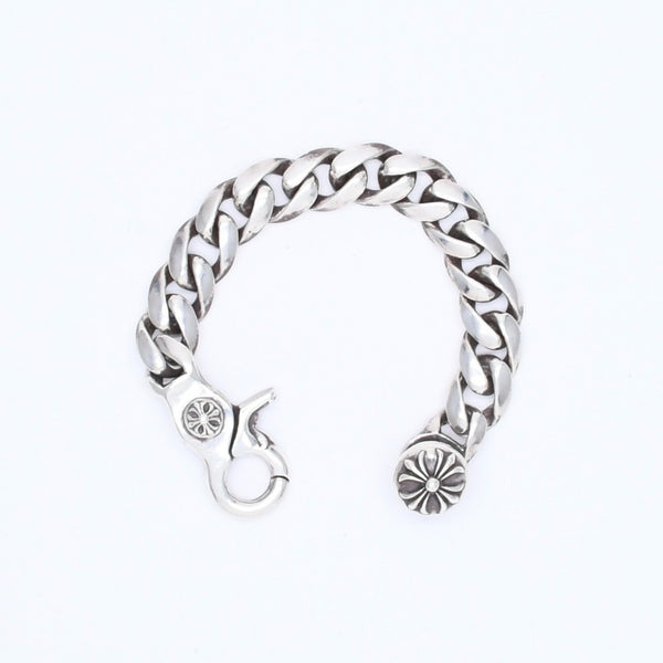 極美品 CHROME HEARTS クロムハーツ CLSC CHN LNK 13LINK クラシックチェーンリンク クリップ ブレスレット 13リンク 重量約120.49g 中古 4a007124