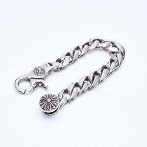 極美品 CHROME HEARTS クロムハーツ CLSC CHN LNK 13LINK クラシックチェーンリンク クリップ ブレスレット 13リンク 重量約120.49g 中古 4a007124