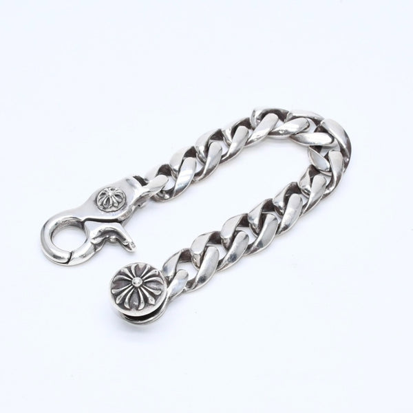 極美品 CHROME HEARTS クロムハーツ CLSC CHN LNK 13LINK クラシックチェーンリンク クリップ ブレスレット 13リンク 重量約120.49g 中古 4a007124