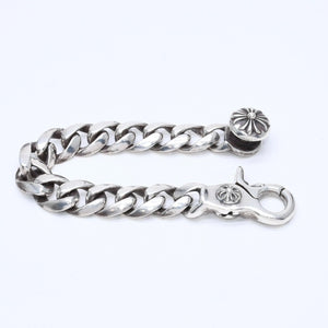極美品 CHROME HEARTS クロムハーツ CLSC CHN LNK 13LINK クラシックチェーンリンク クリップ ブレスレット 13リンク 重量約120.49g 中古 4a007124
