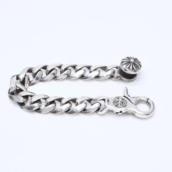 極美品 CHROME HEARTS クロムハーツ CLSC CHN LNK 13LINK クラシックチェーンリンク クリップ ブレスレット 13リンク 重量約120.49g 中古 4a007124