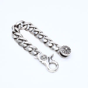 極美品 CHROME HEARTS クロムハーツ CLSC CHN LNK 13LINK クラシックチェーンリンク クリップ ブレスレット 13リンク 重量約120.49g 中古 4a007124