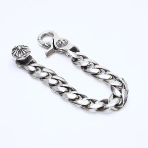 極美品 CHROME HEARTS クロムハーツ CLSC CHN LNK 13LINK クラシックチェーンリンク クリップ ブレスレット 13リンク 重量約120.49g 中古 4a007124