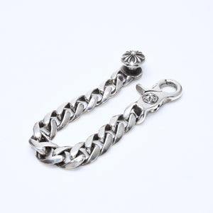 極美品 CHROME HEARTS クロムハーツ CLSC CHN LNK 13LINK クラシックチェーンリンク クリップ ブレスレット 13リンク 重量約120.49g 中古 4a007124