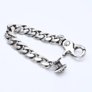 極美品 CHROME HEARTS クロムハーツ CLSC CHN LNK 13LINK クラシックチェーンリンク クリップ ブレスレット 13リンク 重量約120.49g 中古 4a007124