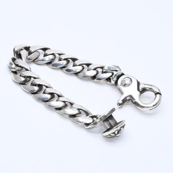 極美品 CHROME HEARTS クロムハーツ CLSC CHN LNK 13LINK クラシックチェーンリンク クリップ ブレスレット 13リンク 重量約120.49g 中古 4a007124