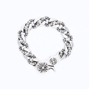 極美品 CHROME HEARTS クロムハーツ FNCY CHN LNK 15LINK ファンシーチェーンリンク クリップ ブレスレット 15リンク 重量約137.25g 中古 4a007125