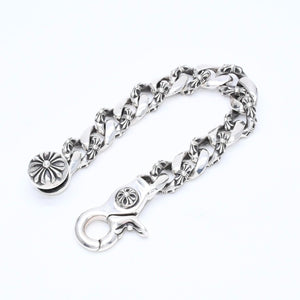 極美品 CHROME HEARTS クロムハーツ FNCY CHN LNK 15LINK ファンシーチェーンリンク クリップ ブレスレット 15リンク 重量約137.25g 中古 4a007125
