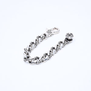 極美品 CHROME HEARTS クロムハーツ FNCY CHN LNK 15LINK ファンシーチェーンリンク クリップ ブレスレット 15リンク 重量約137.25g 中古 4a007125