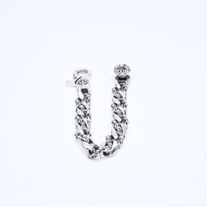 極美品 CHROME HEARTS クロムハーツ FNCY CHN LNK 15LINK ファンシーチェーンリンク クリップ ブレスレット 15リンク 重量約137.25g 中古 4a007125