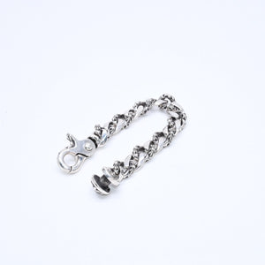 極美品 CHROME HEARTS クロムハーツ FNCY CHN LNK 15LINK ファンシーチェーンリンク クリップ ブレスレット 15リンク 重量約137.25g 中古 4a007125