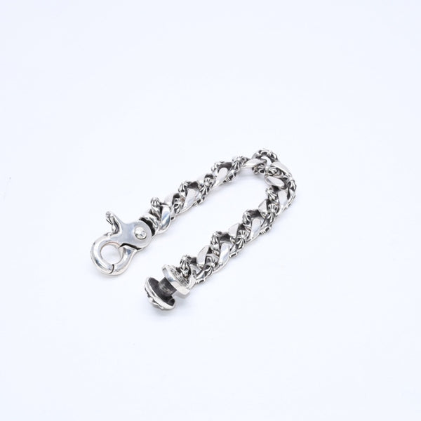 極美品 CHROME HEARTS クロムハーツ FNCY CHN LNK 15LINK ファンシーチェーンリンク クリップ ブレスレット 15リンク 重量約137.25g 中古 4a007125