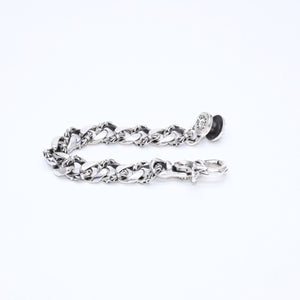 極美品 CHROME HEARTS クロムハーツ FNCY CHN LNK 15LINK ファンシーチェーンリンク クリップ ブレスレット 15リンク 重量約137.25g 中古 4a007125